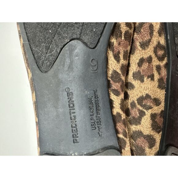 Predictions Womens Shoes Size 9 Brown Animal Print Flats with Bow - Picture 11 of 13
